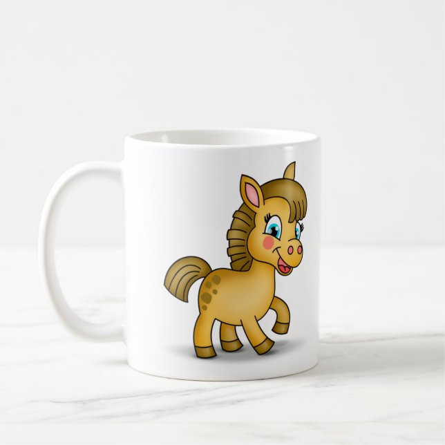 Caneca De Café Donkey Cartoon funny and Cute (Esquerda)
