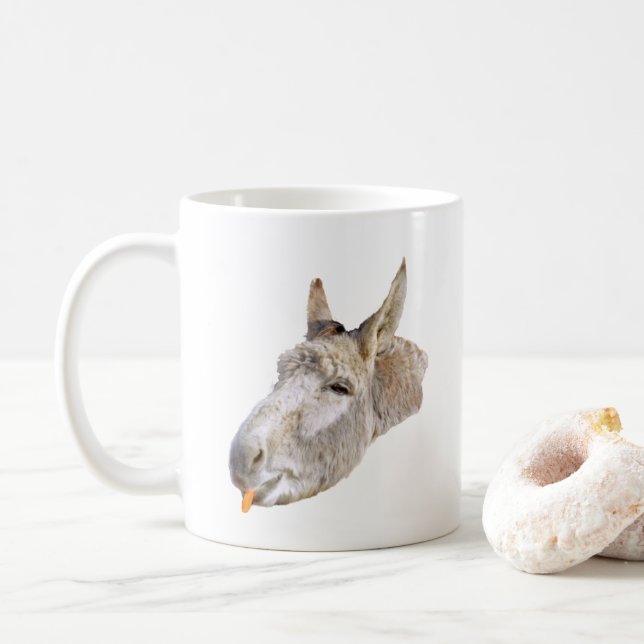 Caneca De Café Donkey Chamou Carrots, (Com Donut)