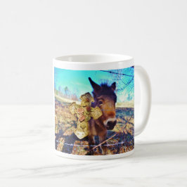 Caneca De Café Donkey com Rosa Cross