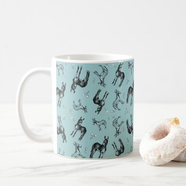 Caneca De Café Donkeys e Dandelions (Com Donut)