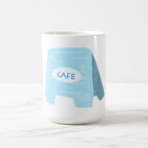 Caneca De Café Dono de Café Barista Placa de Calçada Azul