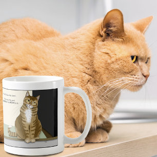 Caneca De Café Dono de Casa Laranja Tabby Divertido Gato