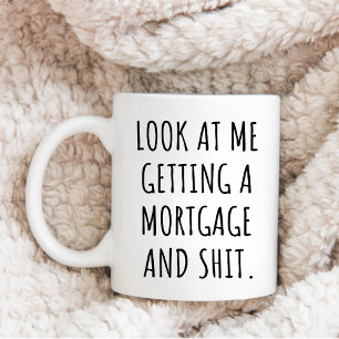 Caneca De Café Dono de Casa Novo Engraçado OLHE PARA MIM PEGANDO 