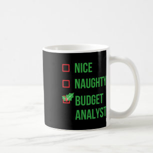 Caneca De Café Dono de Natal do Analista de Orçamento Engraçado P