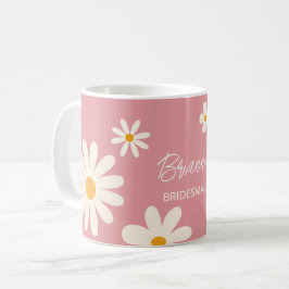 Caneca De Café Dons de Bridesmaid retro desert pink costume