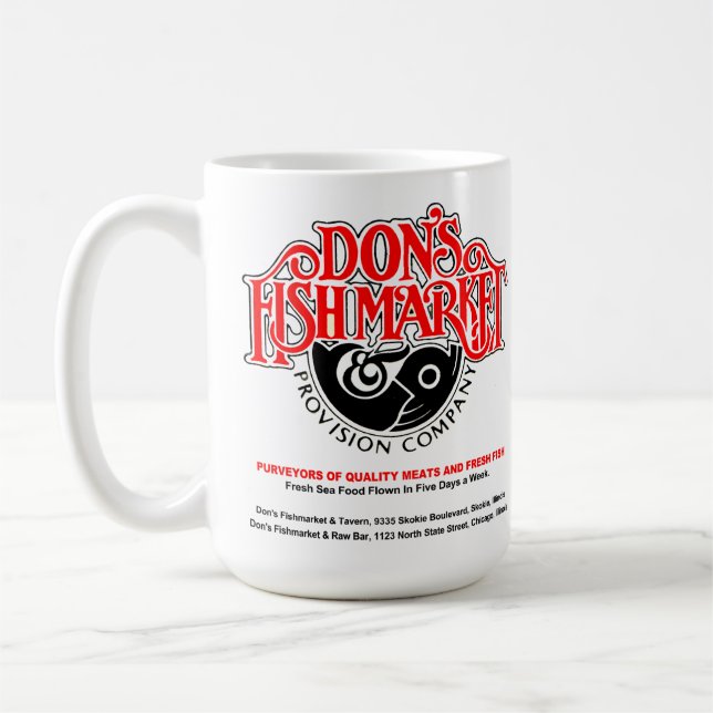 Caneca De Café Don's Fishmarket, Skokie, Chicago, IL (Esquerda)