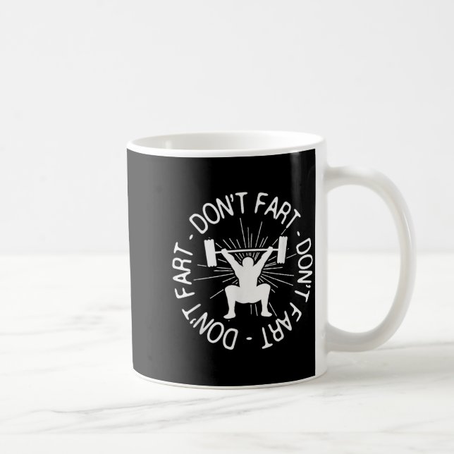 Caneca De Café Dont Far Funny Fitness Gym Gift  (Direita)