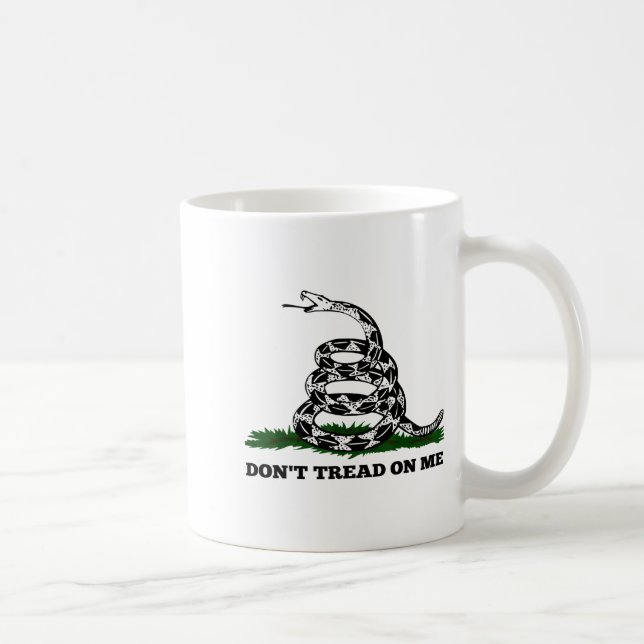 Caneca De Café Don't Tread On Me 2nd Amendment Patriotic New Nove (Direita)