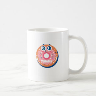 Caneca De Café Donut Cartoon Kawaii Rosa Polvilhado Delicioso Fof