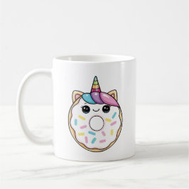 Caneca De Café Donut de unicórnio Kawaii