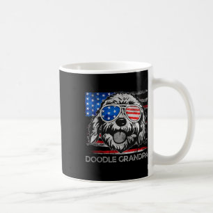 Caneca De Café Doodal Vovô Vintage Bandeira Americana Cão Engraça
