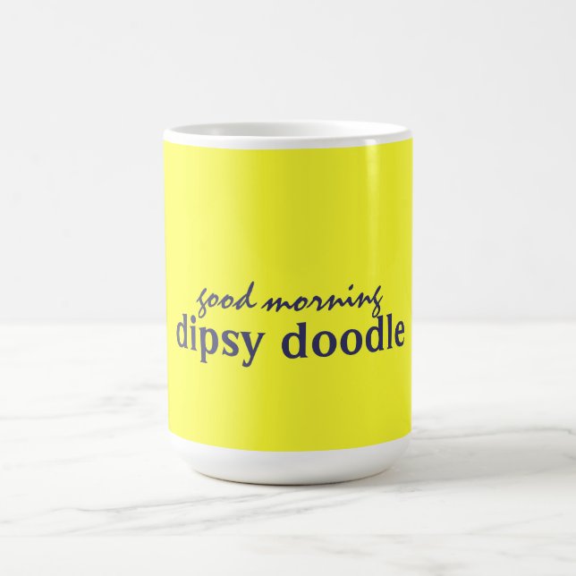 Caneca De Café doodle dipsy goodmorning (Centro)