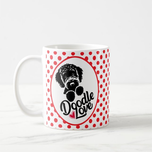 Caneca De Café Doodle Dog Love (Esquerda)