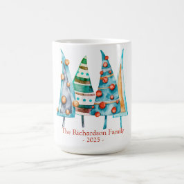 Caneca De Café Doodle Pine Árvore de Natal Presente
