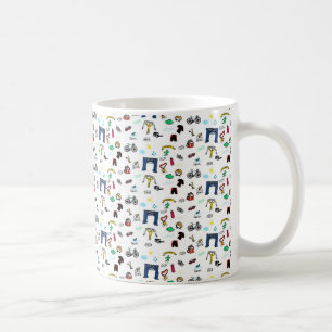 Caneca De Café Doodles do Triathlon