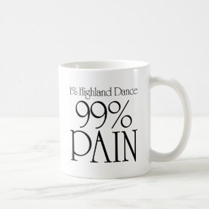 Caneca De Café Dor de 99%, dança 2 das montanhas de 1%