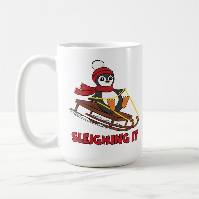 Caneca De Café Dormir - Pinguim-Cuta-Neve (Esquerda)