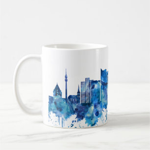 Caneca De Café Dortmund Alemanha Skyline Blue