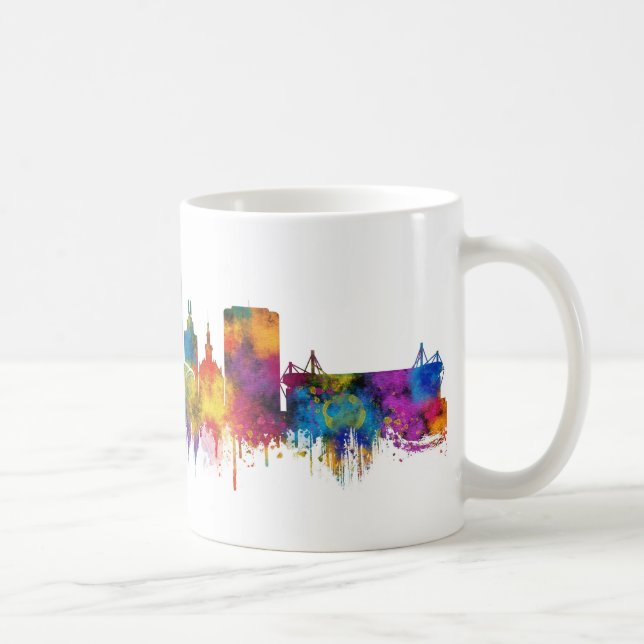 Caneca De Café Dortmund Germany Skyline (Direita)