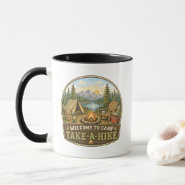 Caneca de Café dos Acampantes "Acampamento Dê uma