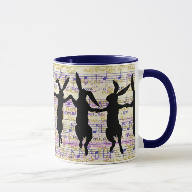 Caneca de café dos coelhos da dança (Direita)