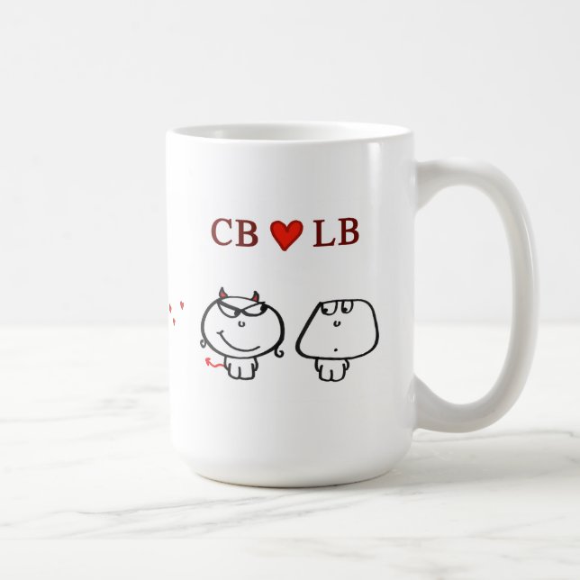 Caneca De Café Dos "coração libras CB " (Direita)