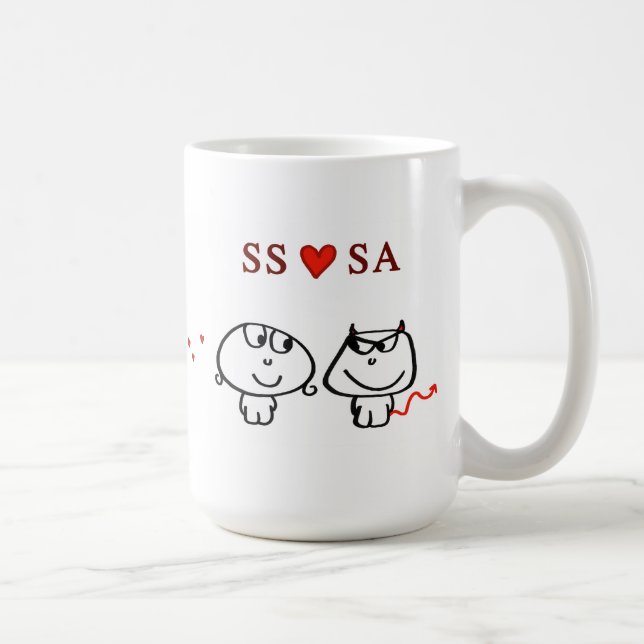 Caneca De Café Dos "coração SA SS " (Direita)