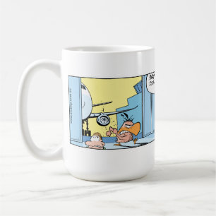 Caneca de café dos desenhos animados da aviação