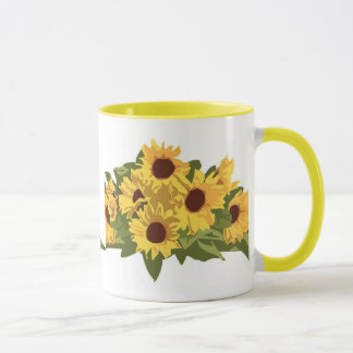 Caneca de café dos girassóis do KRW