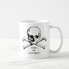 Caneca De Café Dos "logotipo alegre do pirata de Roger peixes ou