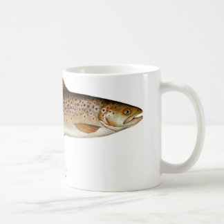Caneca de café dos peixes da truta de Brown