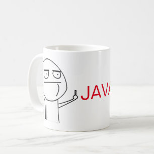 Caneca de café dos programadores de Java do dedo