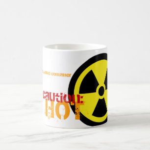 Caneca de café dos resíduos nucleares