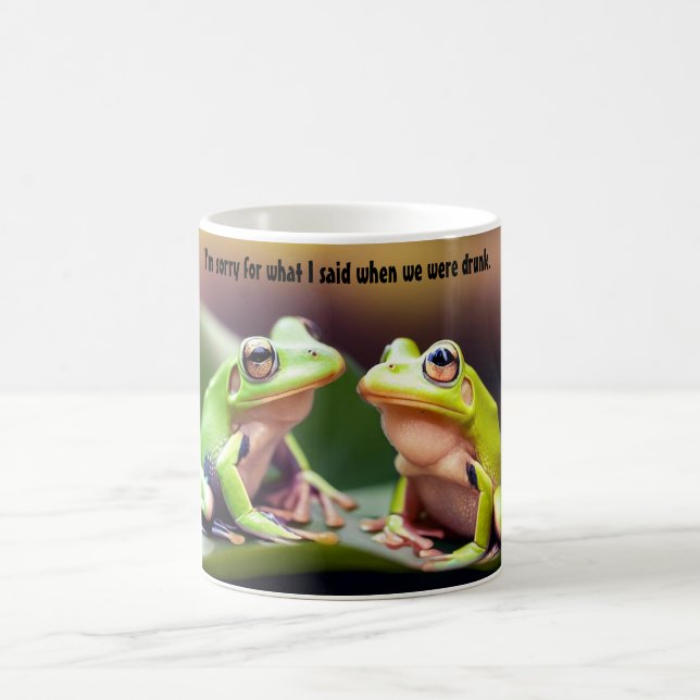 Caneca de Café dos Sapos Bêbados Engraçados (Centro)