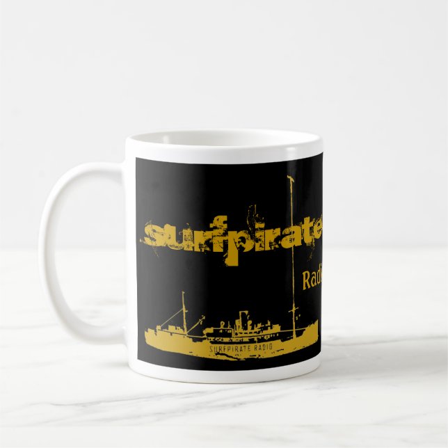 Caneca De Café dot com do surfpirateRADIO (Esquerda)