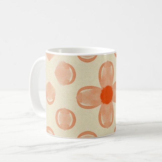 Caneca De Café Dot Florals (Frente Esquerda)