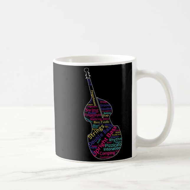 Caneca De Café Double B Upright B Jazz Bist Musician Gift  (Direita)