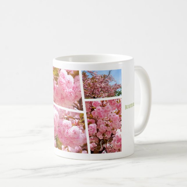 Caneca De Café Double Cherry Blossom: Sato-zakura (Frente Esquerda)