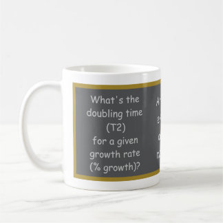 Caneca De Café "Doubling Time" Message & Equation