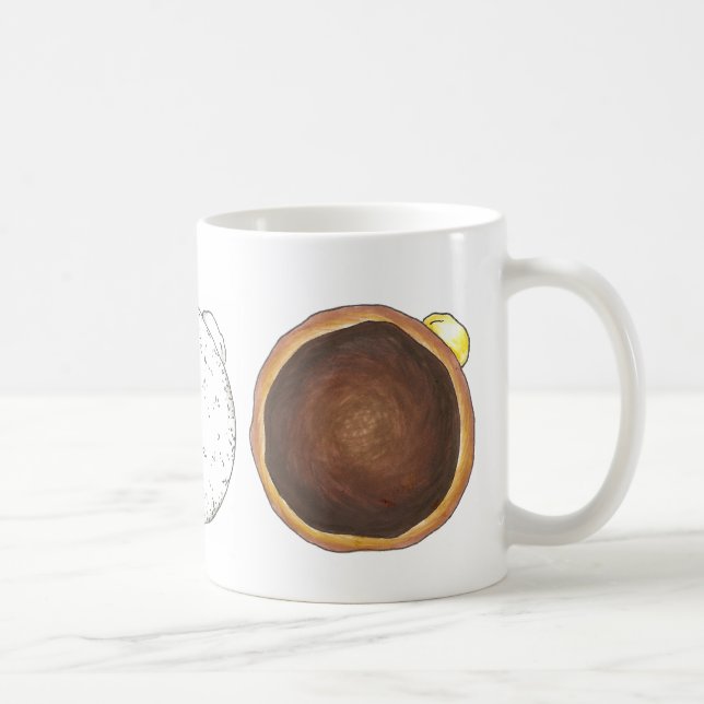 Caneca De Café Doughnut Breakfast Jelly Creme Foodie Mug (Direita)