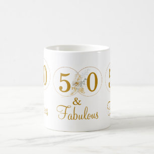 Caneca De Café Dourada 50 e Fabulosa 50ª Coffee Mug