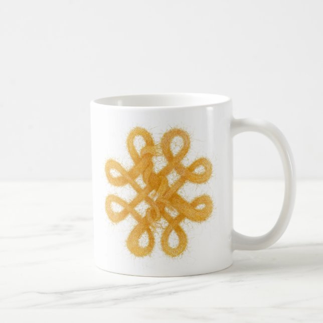 Caneca De Café DOURADA CÉLTIMA KNOT White Mug (Direita)