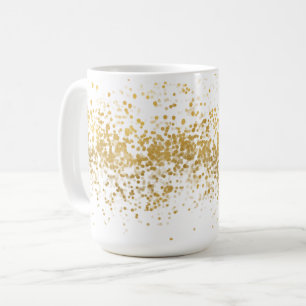 Caneca De Café Dourada Confetti