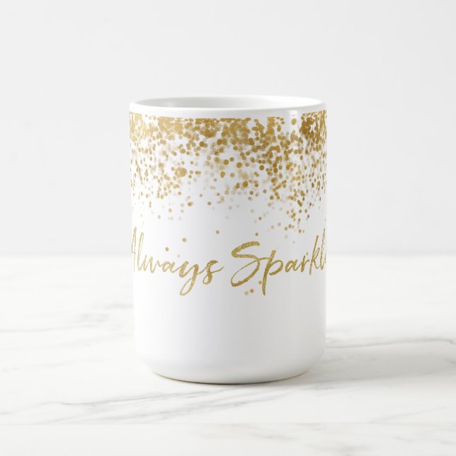 Caneca De Café Dourada Confetti Glitzy Sparkle (Centro)