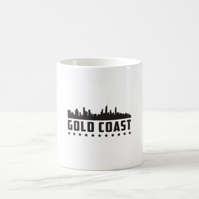 Caneca De Café Dourada Costa Austrália Skyline Cityscape Ideia (Centro)