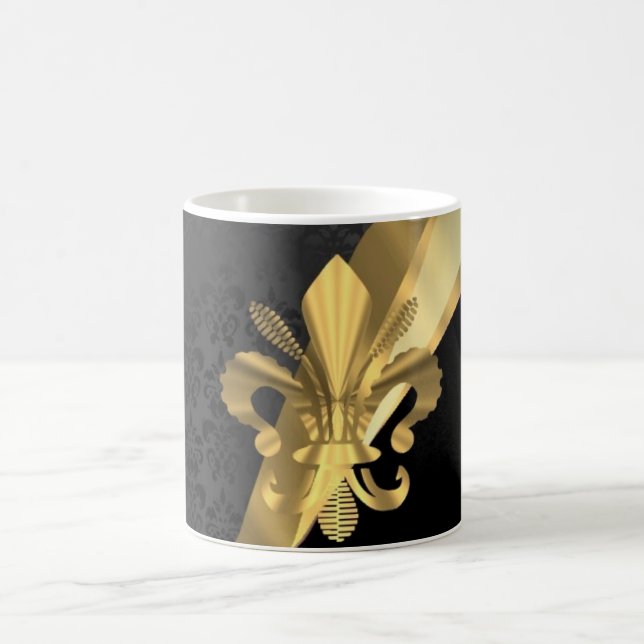 Caneca De Café Dourada pulga de raias a preto (Centro)