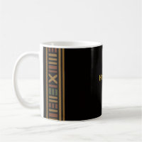 Dourado africano Kente Pattern Mug