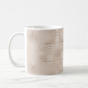 Caneca De Café Dourado Arch Azulejo Art Deco.