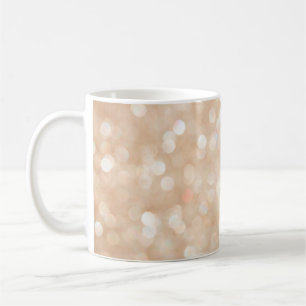 Caneca De Café Dourado brilho turvo fundo, natal