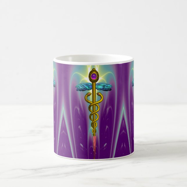 Caneca De Café DOURADO CADUCEUS, ametísta violeta vibrante (Centro)